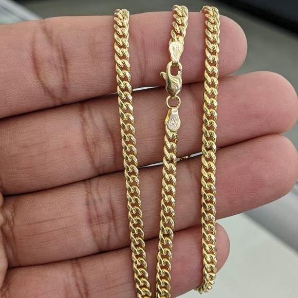 14kt Real Gold Miami Cuban Style Chain 3.6 mm 20 Inches - Picture 4 of 12
